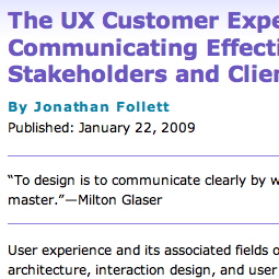 The UX Customer Experience: Communicating Effectively with Stakeholders and Clients